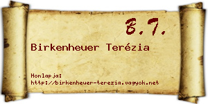 Birkenheuer Terézia névjegykártya